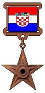 Орден #2 «Хорватская звезда», присвоен 13 августа 2011 участником Kobac за ««Загребиану» и дорабатывание портала»